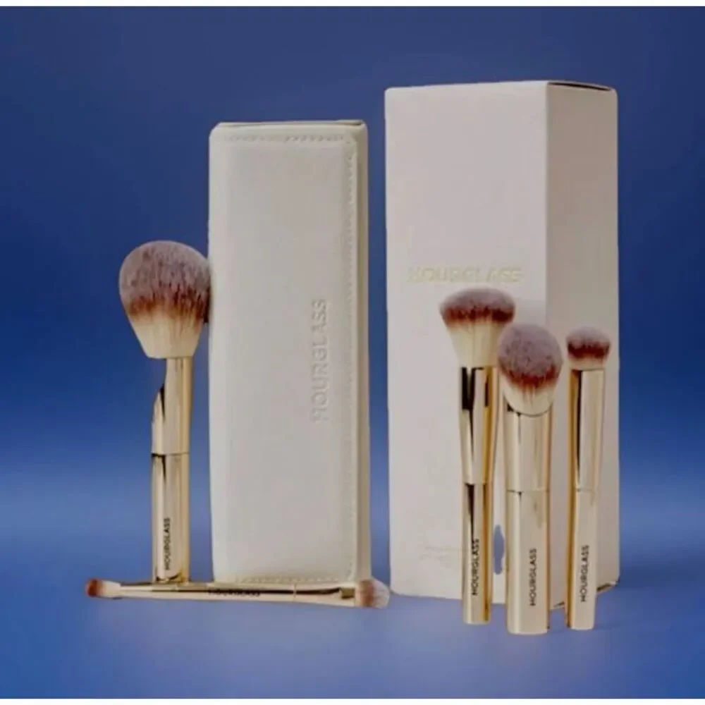 Hourglass Face & Eye Travel Gold Brush Limited Ed. 5pc Set with Case